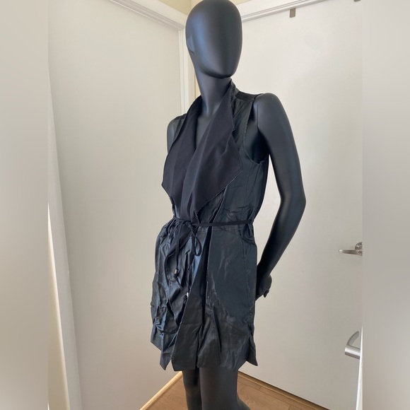 Waterfall Vegan Leather Cardigan - Picture 2 of 4